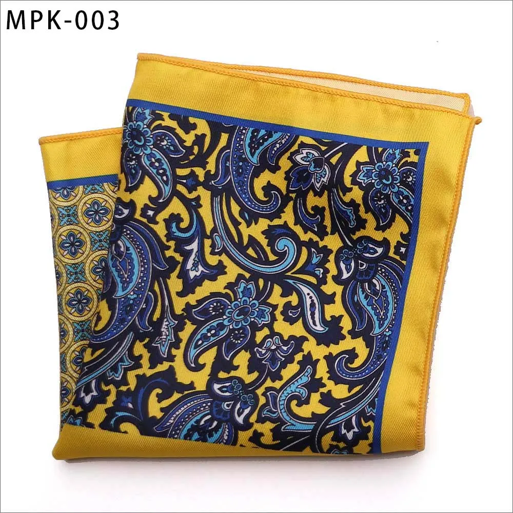 MPK-3 Новинка, модный мужской платок, карманный, квадратный, популярный, 25X25 см, большой, мужской, с узором пейсли, в горошек, нагрудные Платки для свадьбы, мужской костюм - Цвет: MPK-3