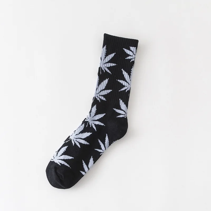 1 pair Men's Fashion Business Weed Hemp Cotton Socks Street Fashion Skateboard Couple Girls Harajuku Trend Socks Give Men a Gift