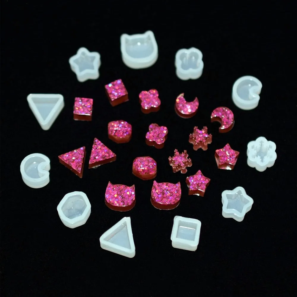 

1pair earrings small beads Silicone Mold Resin Silicone Mould handmade DIY Jewelry Making epoxy resin molds