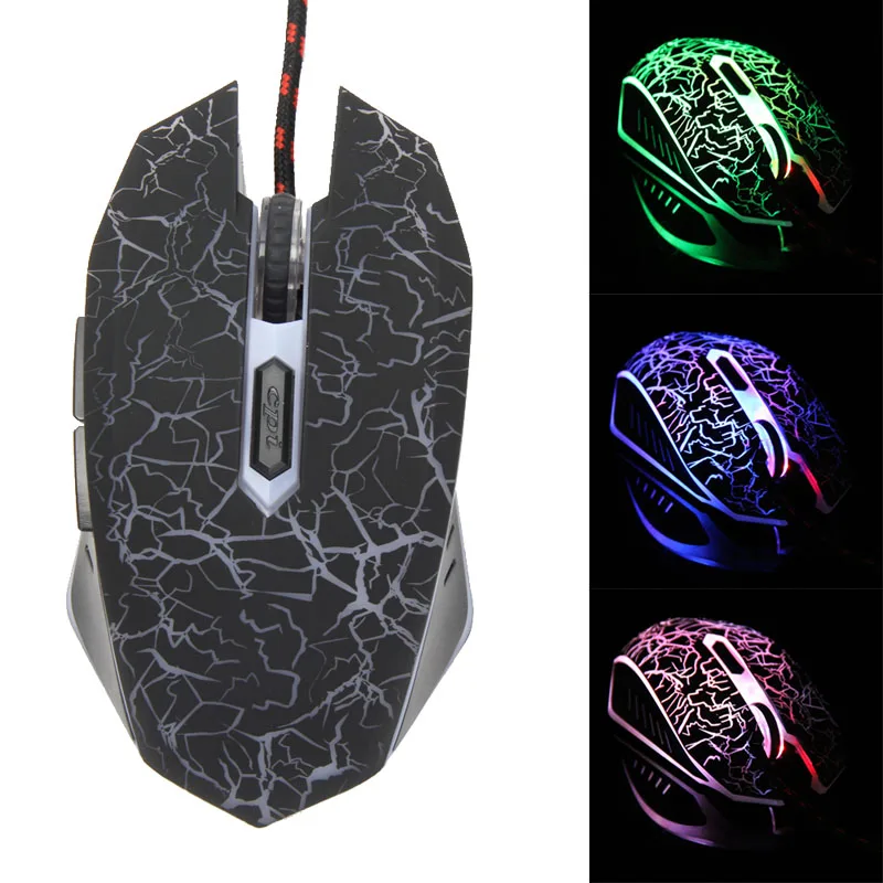 2 4ghz colorful backlight gaming mouse adjustable dpi 4000 6 buttons
