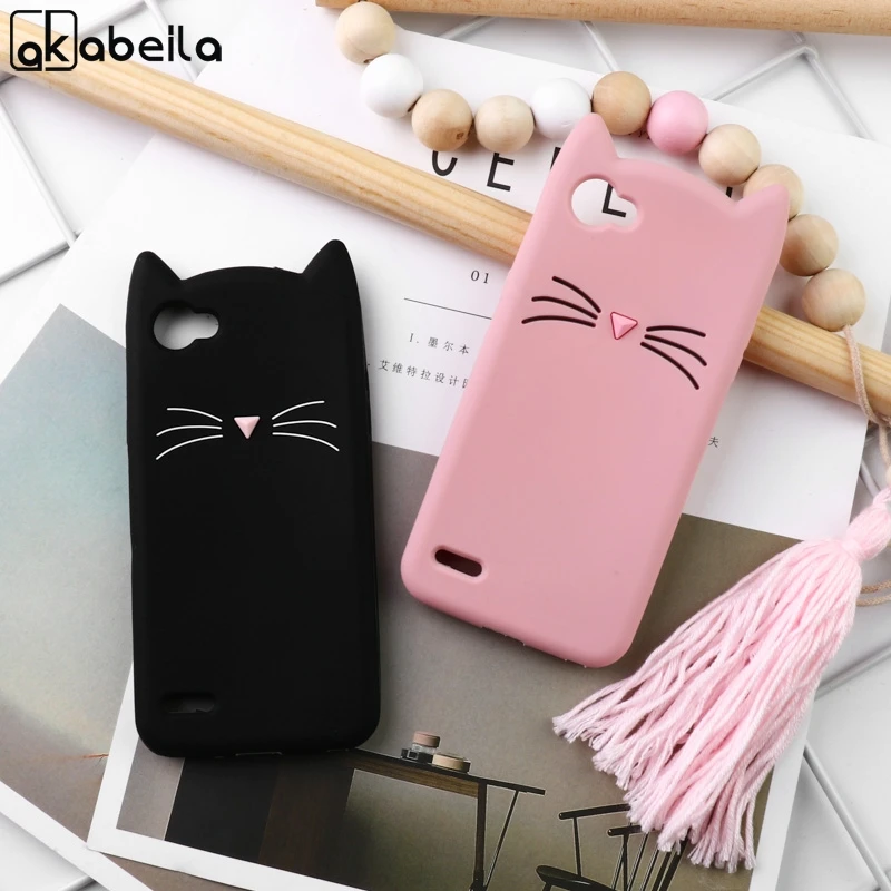 

Silicone Soft Phone Case For LG G6 G7 ThinQ Case Cute Beard Cat Ear Cartoon Cases For LG G7 ThinQ G6 Plus Cases Protective Cover