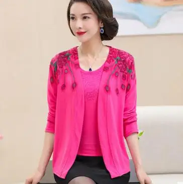 Осень feminino blusa Трикотажный костюм осенние женские лоферы Вязание комплект из двух предметов Одежда для девочек; Длинные рукава; большие размеры свитер S417