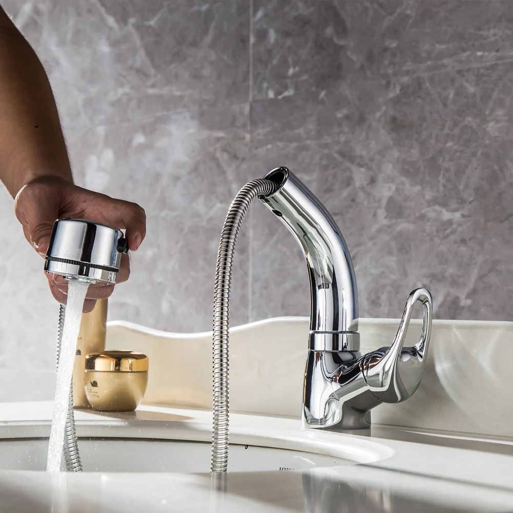 water mixer Basin sink faucet basin mixer tap brass taps bathroom chrome faucet pull out modern bathroom faucet tap24