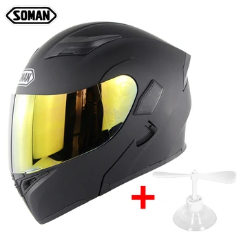 

Motorcycle Helmet with Bamboo Raft Double Visors Motor Bike Casco DOT ECE Approval Racing Full Helmets Flip up Helmet