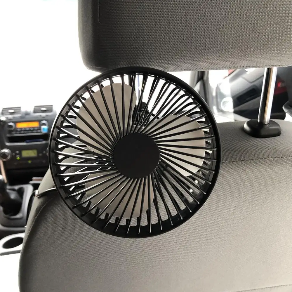 

Universal 5 inch Car Back Seat Headrest Three Speed 5V USB Fan With Switch Air Cooling Fan for Home Travel Car Truck Headrest De