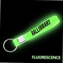 1х высококачественный люминесцентный силиконовый значок эмблемы автомобильный брелок для Mitsubishi Ralliart Lancer Ralliart 10 Asx автомобильный значок с эмблемой