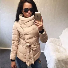 2017 New Arrival Women Autnmn Winter Down Coats Fashion Belt Parkas Warm Long Seelevess Solid Jackets Female Outwear