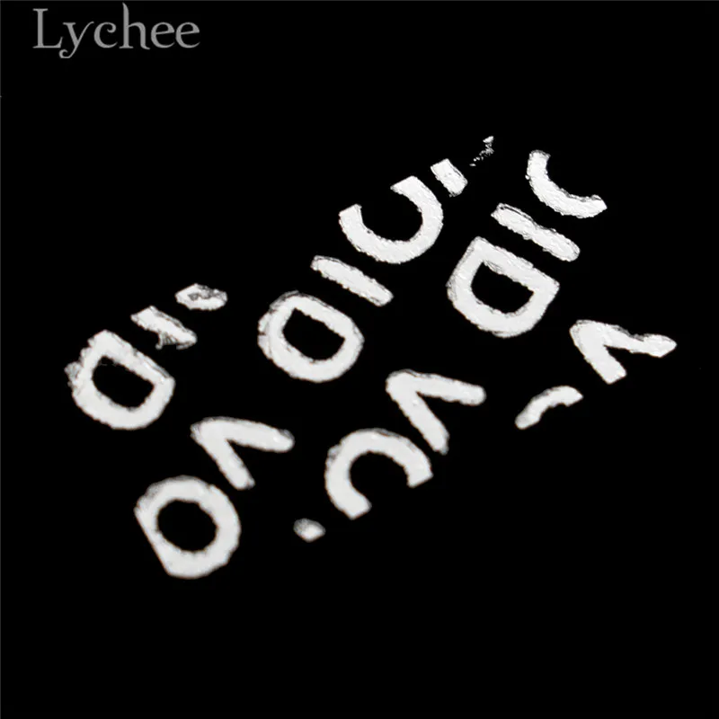 Lychee 100pcs 2cmx1cm Void Blank Security Label Stickers English Letter PVC Decals DIY Sign Stickers Decoration