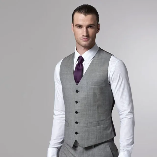 Vest Men With Pants Custom Made Dress Vests For Men 2018 Tailored Groom
