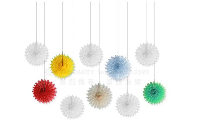 10 шт 12 см Снежинка Pinwheels веера из папиросной бумаги Висячие Цветы украшение для
