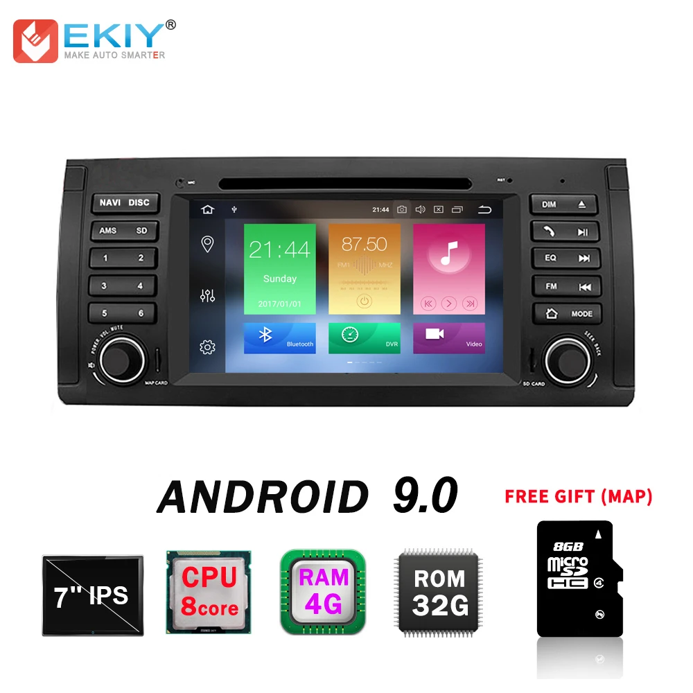 

EKIY 7'' IPS DSP Car Multimedia DVD Player For BMW X5 E53 E39 Android 9.0 4G 32G Octa Core Stereo Audio GPS Navigation Autoradio