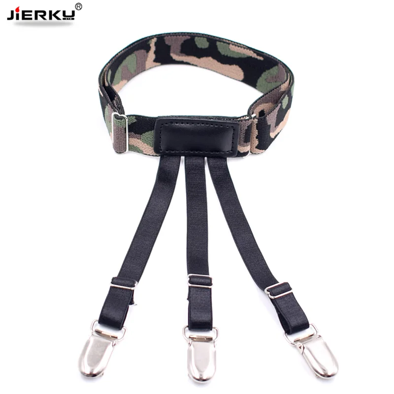 Camouflage Garter Shirt Stays Holder Man's Leg Suspenders Fashion Shirt Braces Suspenders Garter Holder Business 1pair