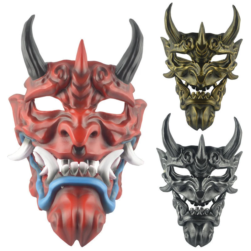 

Pretend Devil Game Toy Mask Grimace Underworld Demon Abraham Akabane Prajna Hood Mask COSPLAY Halloween Advanced Resin Mask Toys