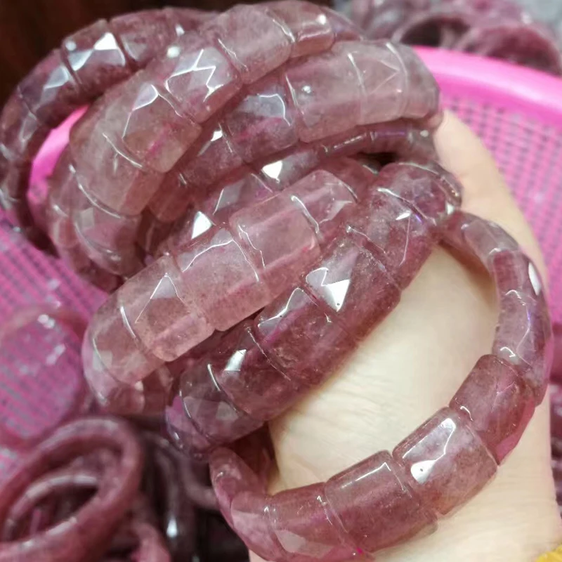natural strawberry quartz bracelet natural stone bracelet DIY jewelry bracelet for woman for gift  wholesale !