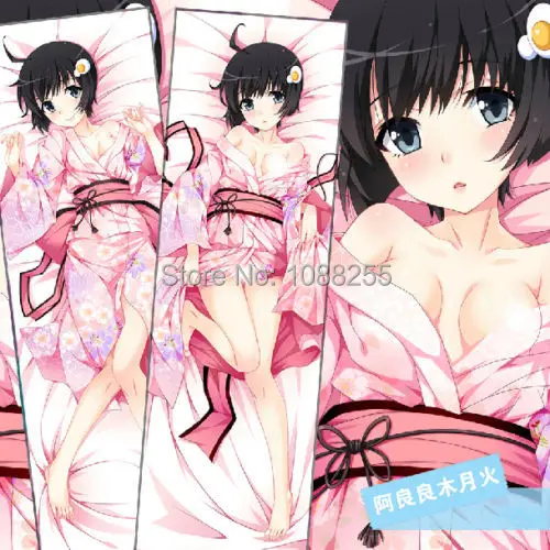 HOT Anime Nisemonogatari Tsukihi font b Cute b font Dakimakura font b Pillow b font Cover