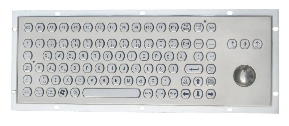 89 клавиши с шестигранной клавиатурой из нержавеющей стали с функциональными клавишами Fn F1-F12, Опциональная Сенсорная панель/Встроенный трекбол 38 мм