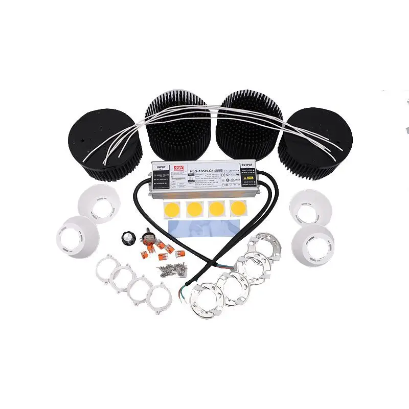 

200w CREE Cob CXB3590 led grow lights Kit warm white 3000K/3500K with Meanwell dimmable Led Driver HLG-185H-C1400B