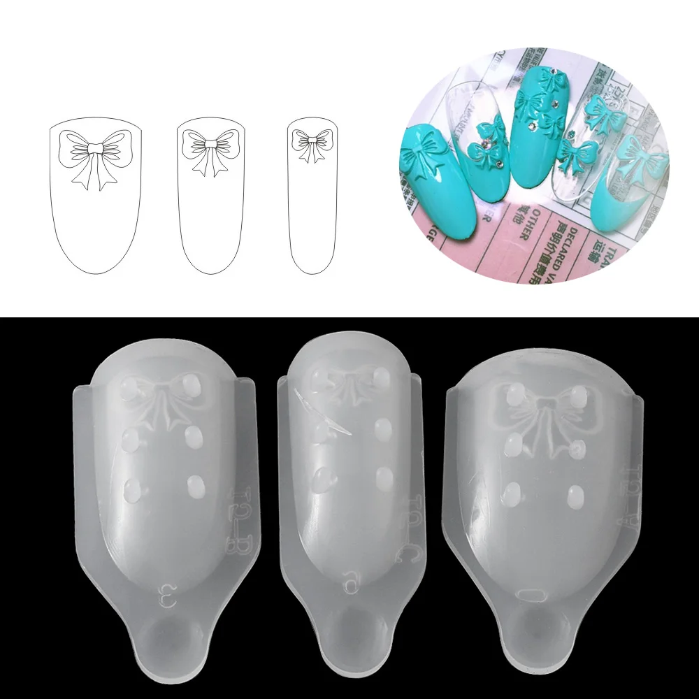 Новая силиконовая форма для дизайна ногтей тиснение 3D Цветочный трафарет для ногтей УФ гель лак резьба маникюрный шаблон инструмент для украшения - Цвет: 15