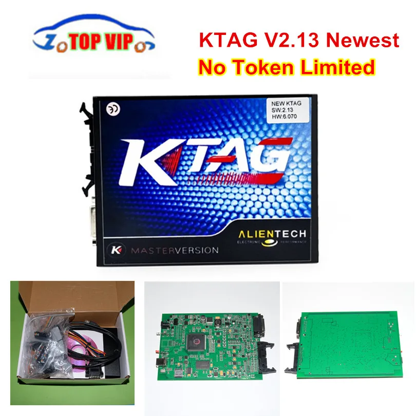

Hot Selling ECU Chip Tool KTAG V2.13 K-tag V6.070 Master Version Unlimited Token For Car Truck Tractor ECU Programming Tool