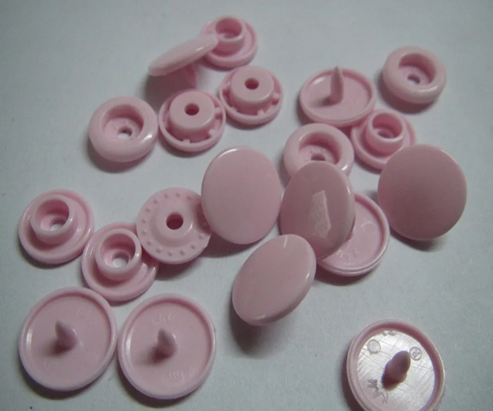 

Free shipping 20 sets KAM snap button for sewing baby color plastic fastener snap button B18 Pastel Pink color