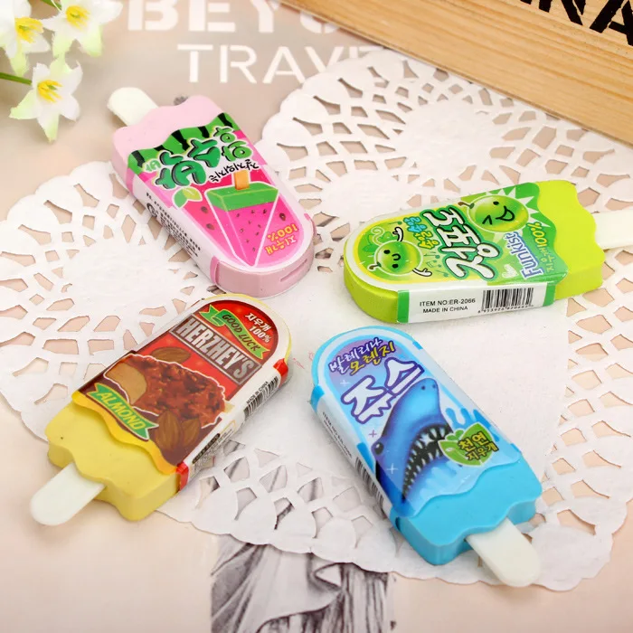 1 шт. высокое качество Popsicle Kawaii ластик мороженое Ластик детские игрушки канцелярские товары