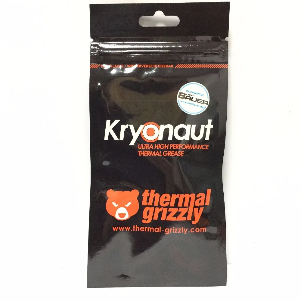 Термальный вентилятор Grizzly Kryonaut 1G 11CPU AMD Intel теплоотвод термопаста охлаждение