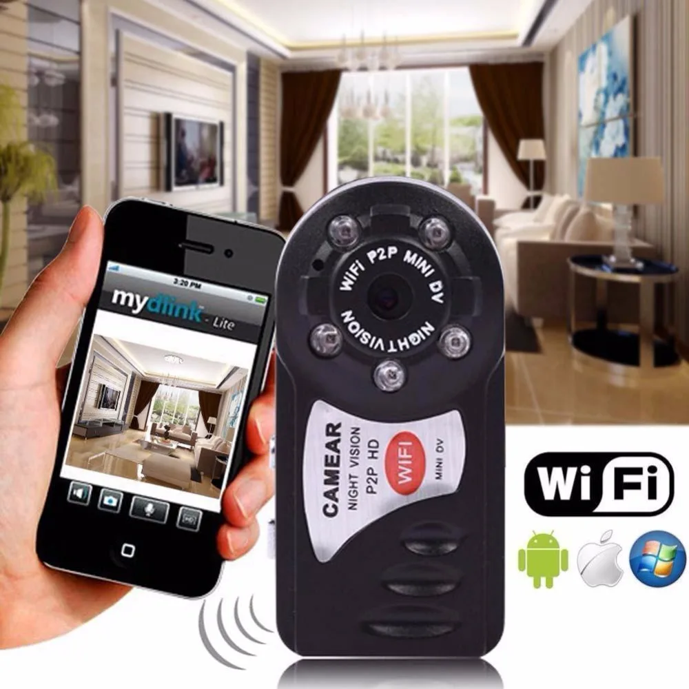 WiFi IP HD мини беспроводная камера ИК Ночное Видение P2P Беспроводная микро