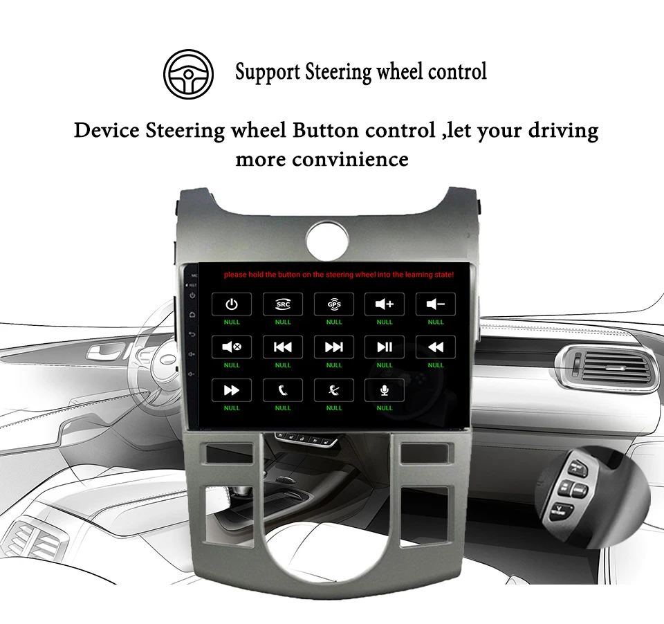 Cheap Octa Core Android 9.1 Car Autoradio dvd video Player with GPS Navi 4G Lte wifi bluetooth for KIA Forte Cerato 2008 - 2012 1
