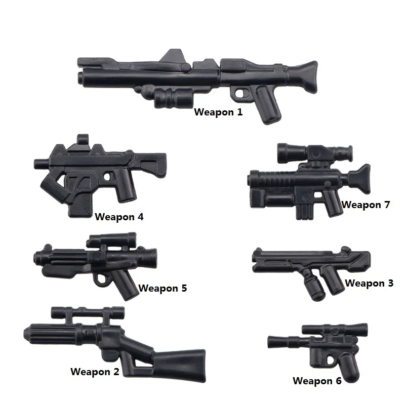 

Military Gun Weapons Series GunSwot Blaster Pack E-11 DL-44 Arms for Soldiers Accessory Building Blocks Children Gifts Toys T502