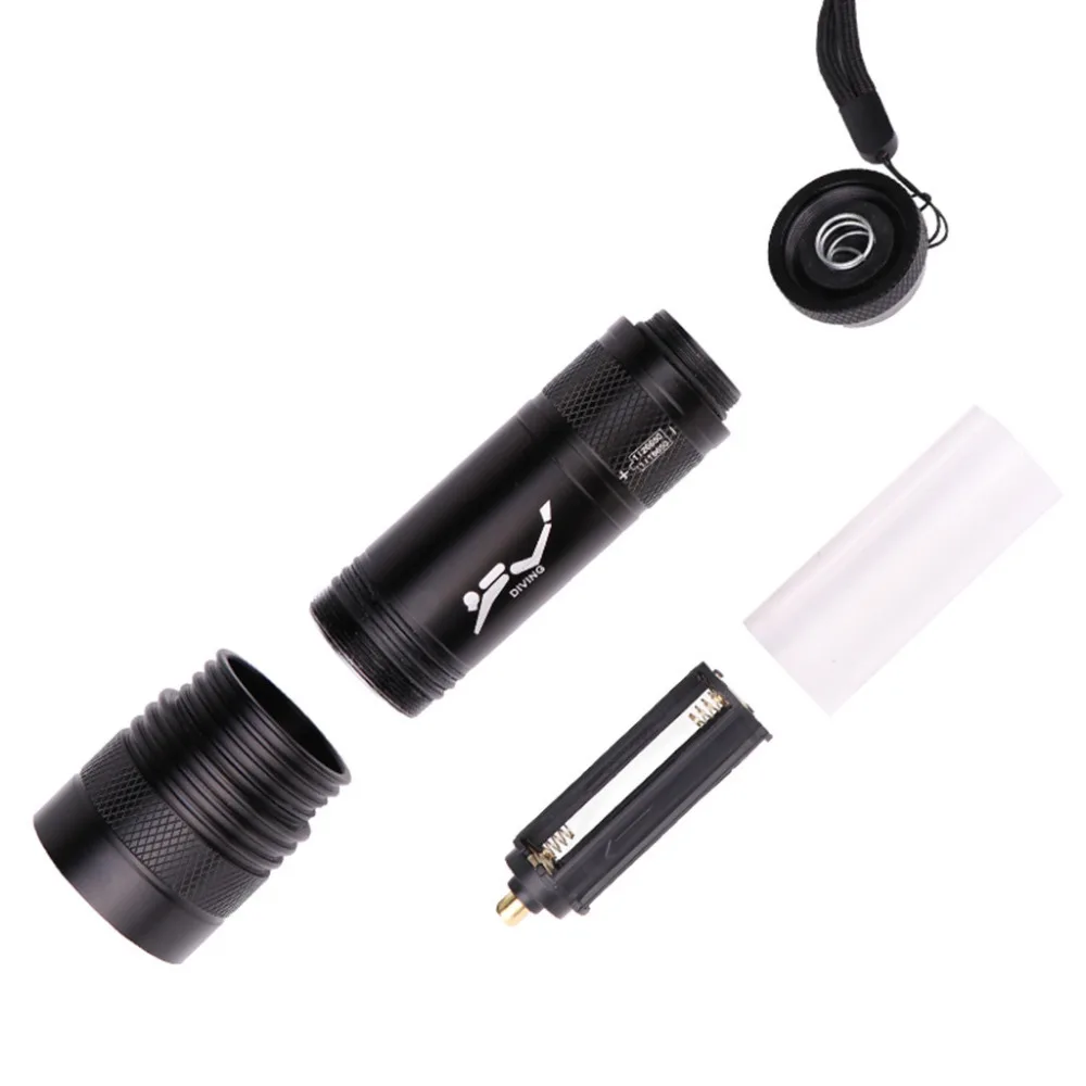 2019 T6 dual light source LED flashlight diving riding flashlight waterproof usb rechargeable 18650 battery for bicycle 40J20 (5)