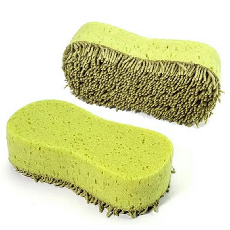 Sponge Yellow Practical Cleaning Washing Cleaner Coral Microfiber Sponge Brush Auto Car Paint Tires Wheels Rubber Natural Shape