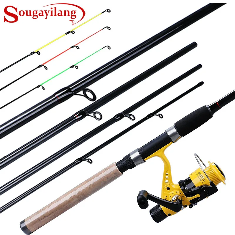 Sougayilang 6 القسم الغزل الصيد قضيب كومبو M الطاقة الكربون الألياف الصيد قضيب مع 11 + 1BB الكارب الصيد بكرة pesca Sougayilang 6 القسم الغزل الصيد قضيب كومبو M الطاقة الكربون الألياف الصيد قضيب مع 11 + 1BB الكارب الصيد بكرة pesca