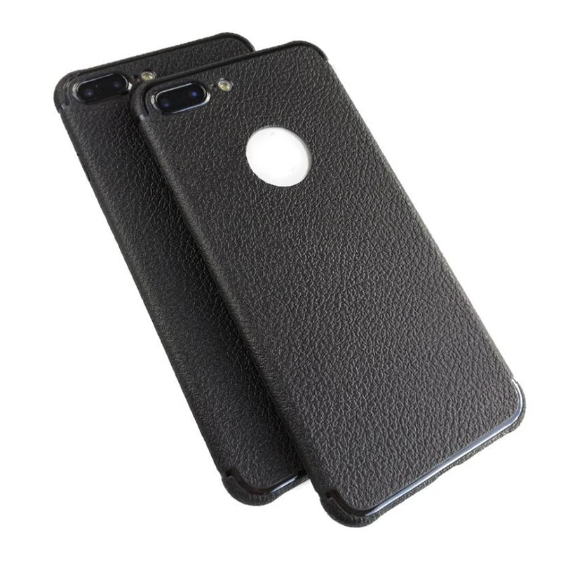 case for iphone 7 8 X Luxury leather texture Ultra Thin Silicone cover soft TPU back 6 6s plus cases |
