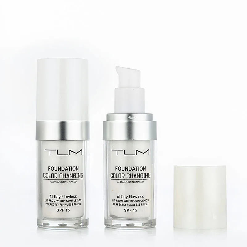 

TLM 30ML Magic Color Changing Liquid Foundation Make-Up Base Nude Face Cover Concealer Long Lasting Make-Up Skin Tone Foundation