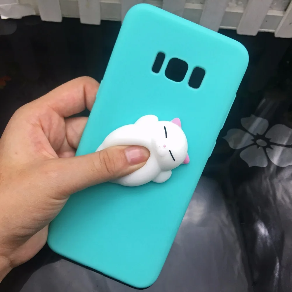 3d Squishy Cat Silicon TPU Soft Cases For Samsung Galaxy S8 S9 plus S7 S6 J3 J5 J7 2017 j510 J710 j310 A6 Candy Back phone Cover (13)