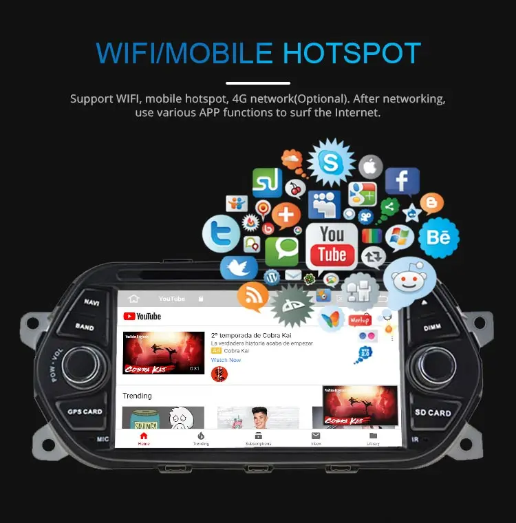 Cheap JDASTON Android 9.0 Car DVD Player For Fiat Tipo Egea 2015 2016 2017 Multimedia GPS Navigation 1 Din Car Radio Stereo 4G+32G CD 6