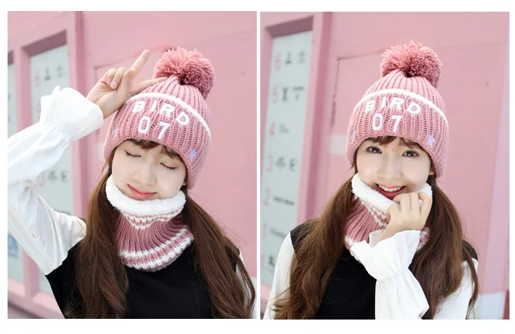 Женские шапки осенние и зимние модные брендовые кепки шарф вязаный из двух частей женский Gorros Повседневная шапка шарф Chapeu Feminino Bone