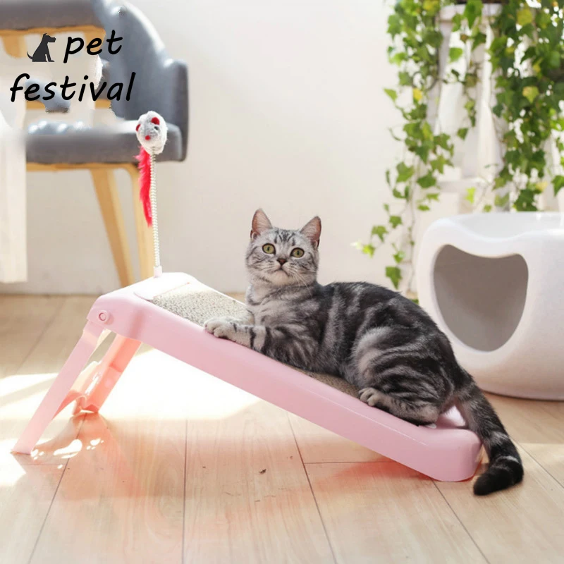 

Pet Toy Cat Scratch Board Grinding Nail Scratching Post Corrugated Paper Funny Toy For Cat Kitty Stuffed Mouse