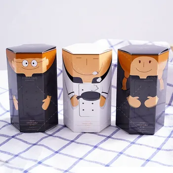 

7*7*13cm Hexagon candy Packaging Paper Box Cake Gift Biscuits Carton Cookie candy Packaging 100pcs\lot Free shipping