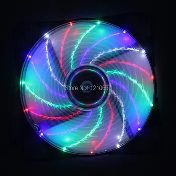 

10PCS lot 3Pin 4 Pin Cooling CPU Heatsink Fans 15 LED Colorful Light for Computer PC Case 120 x 25mm