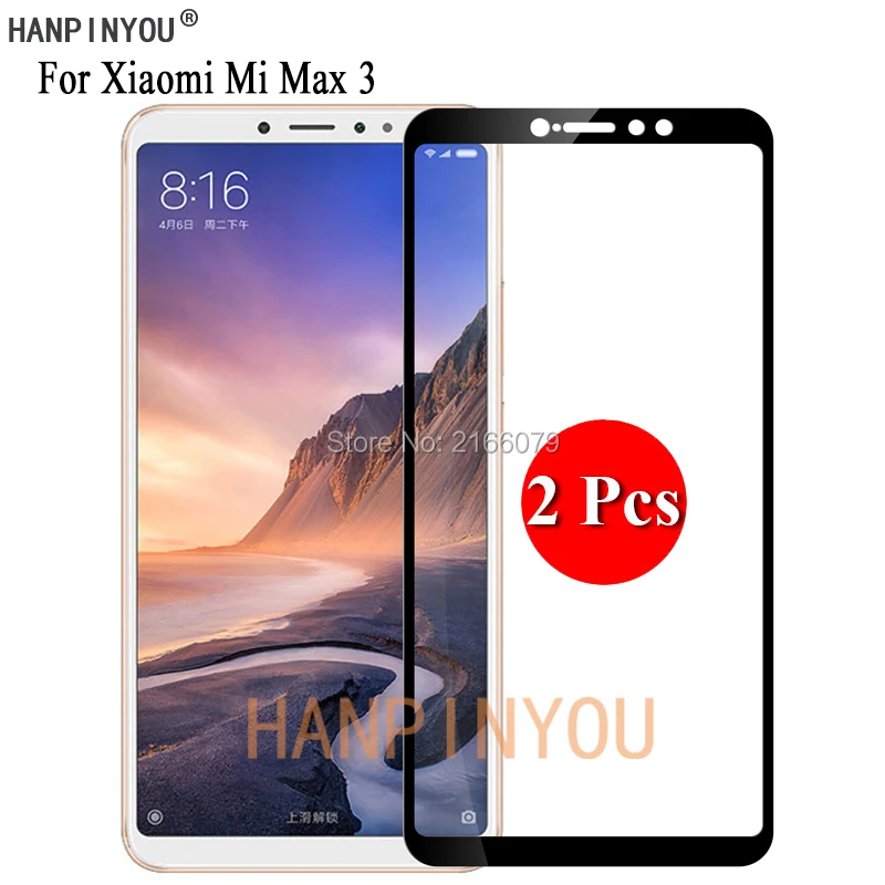 2 шт./лот для Xiaomi mi макс 3 2 mi Max Max2 Max3 сплошная полноэкранная закаленная Защитная пленка-стекло защитная пленка + средства для очистки