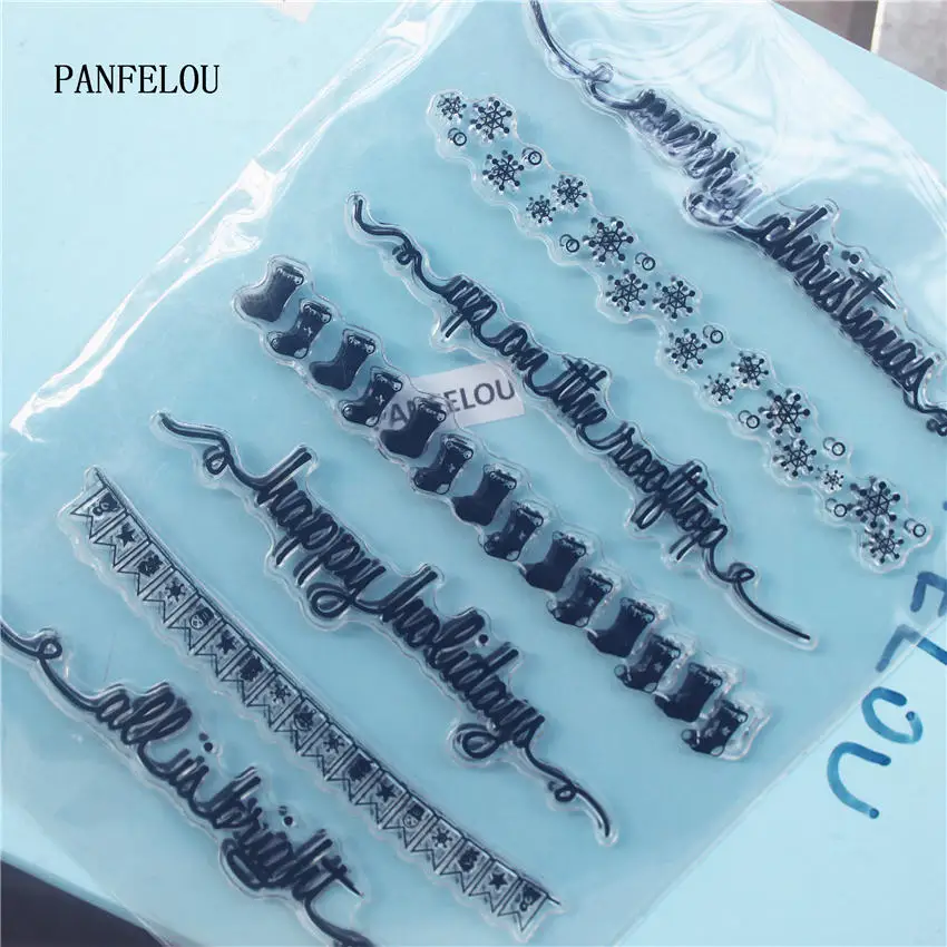 PANFELOU Text hang rope Clear Stamp DIY силиконовые уплотнения Скрапбукинг/изготовление