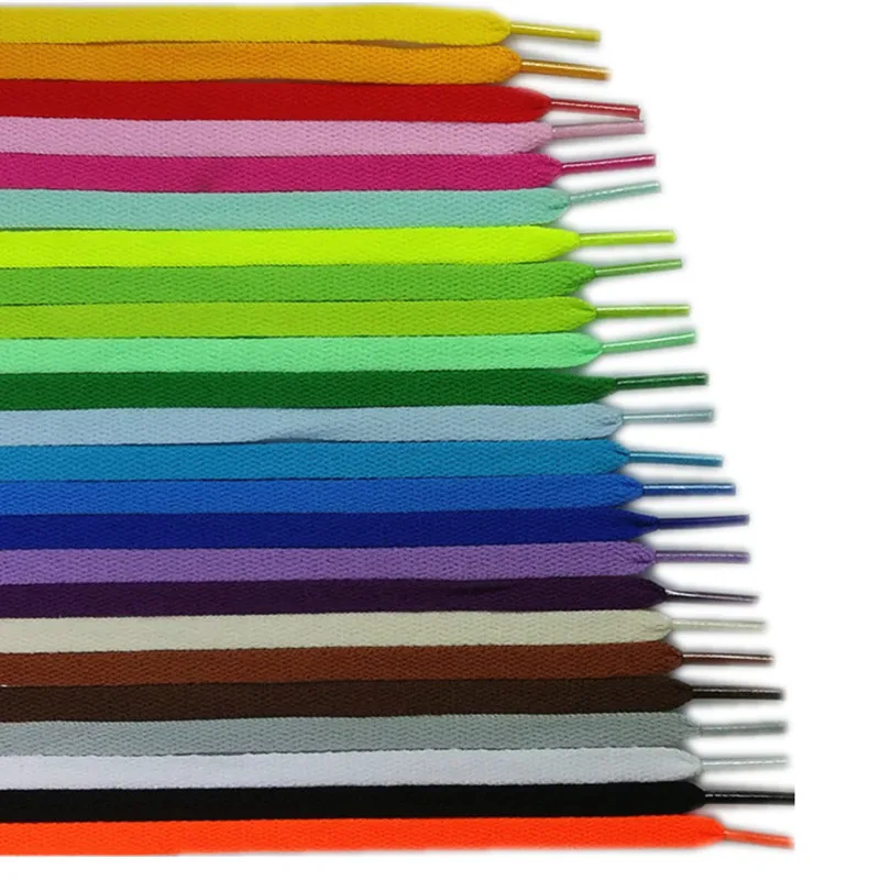 colored flat shoelaces