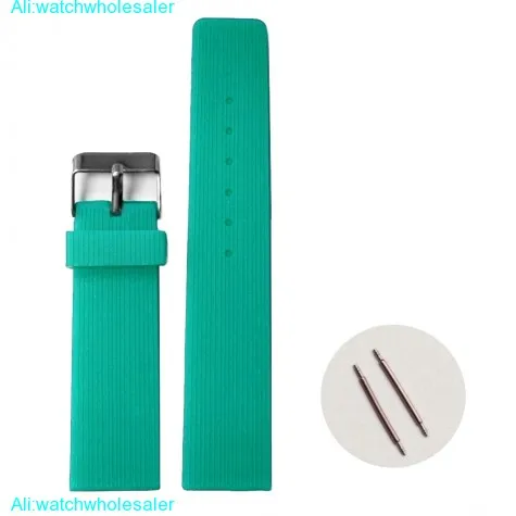 22mm Blue Ivy Color Silicone Jelly Rubber Unisex Watch Band Straps WB1071A22JB