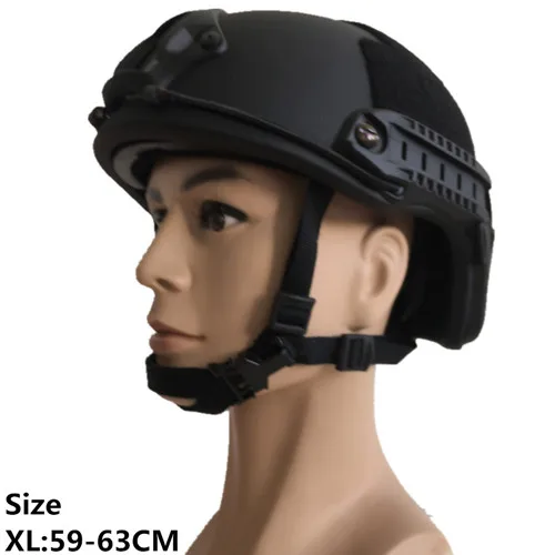 Баллистический ACH High Cut Тактический пуленепробиваемый шлем безопасности пуленепробиваемый helemt - Цвет: FDK04 Black XL