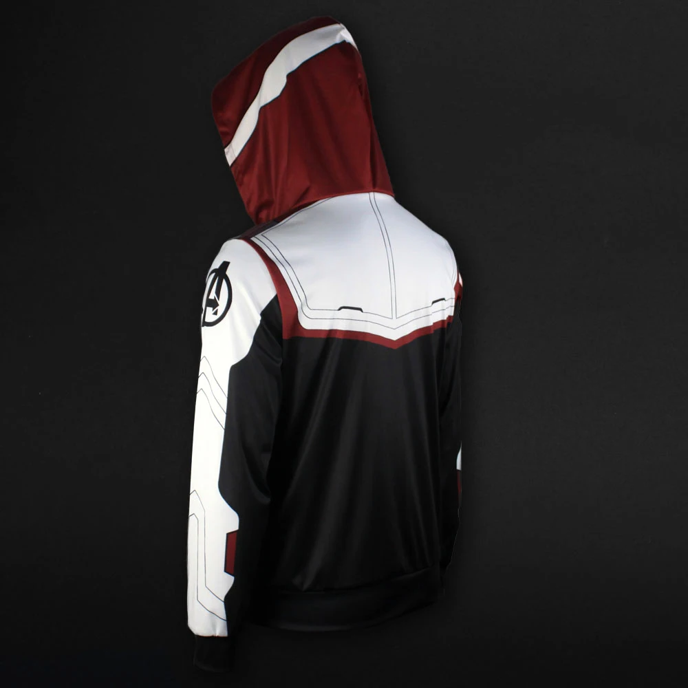 Men Women Avengers Endgame Realm Cosplay Hoodies 3D Pullover Sweatshirt Quantum Realm Superhero Zipper Jacket Costumes