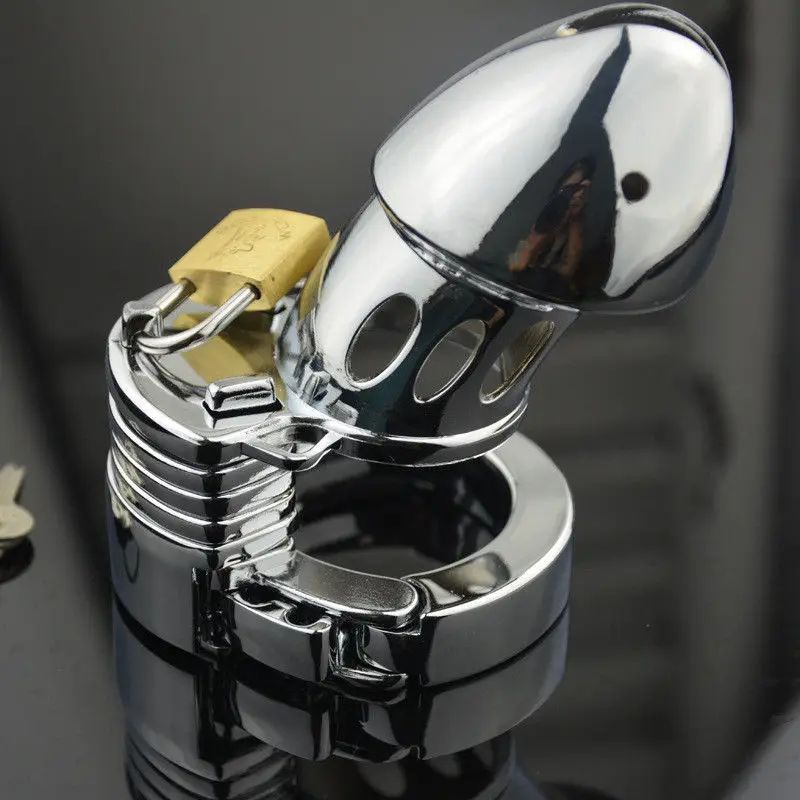 Male Chastity Holder Cage Device Adjustable Metal Cock Lock Ring Penis Cage Belt Sex Toy for Men