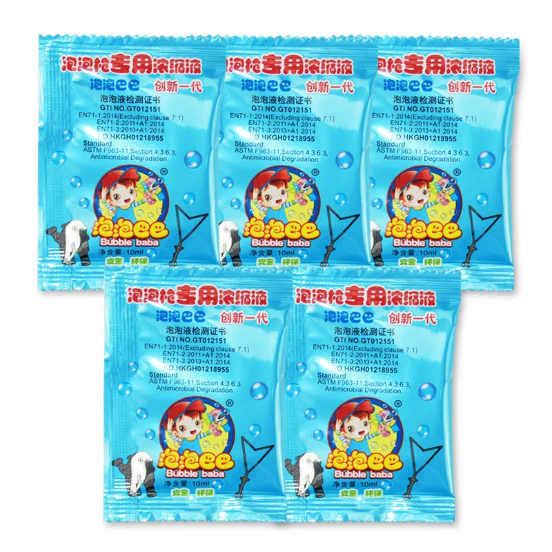

5Pcs Concentrated Bubble Solution 10ml Water Bubbles For Bubble Gun Bubble Machine Refill Kids Outdoor Toys