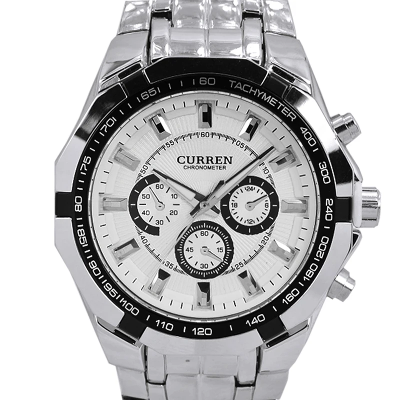 CURREN Mens Watches Top Brand Luxury Men Military Watch Full Steel Men Sports Watches Waterproof Wristwatch