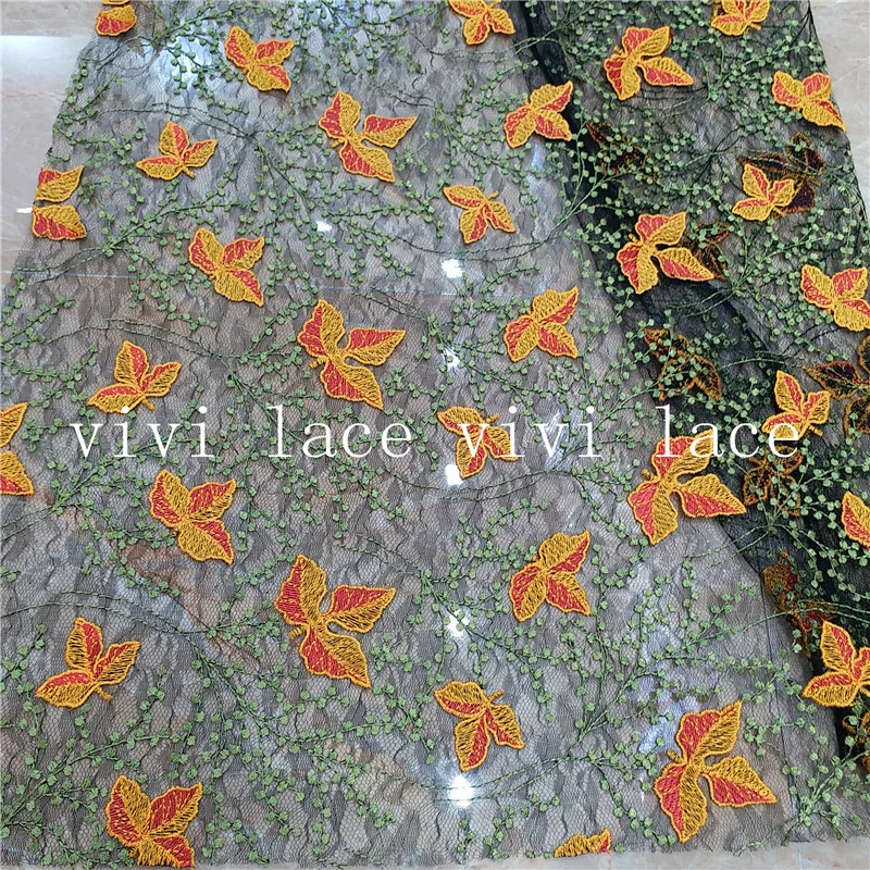 

5 yards BB0006 # maple leaf diamond tulle net mesh lace fabric for wedding/ sawing/party dress